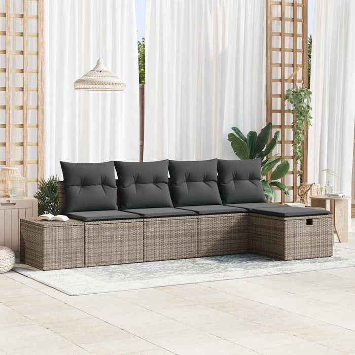 Set de canapele pentru grădină 5 pcs Gri 55 x 62 x 69 cm - WALTI WALTI