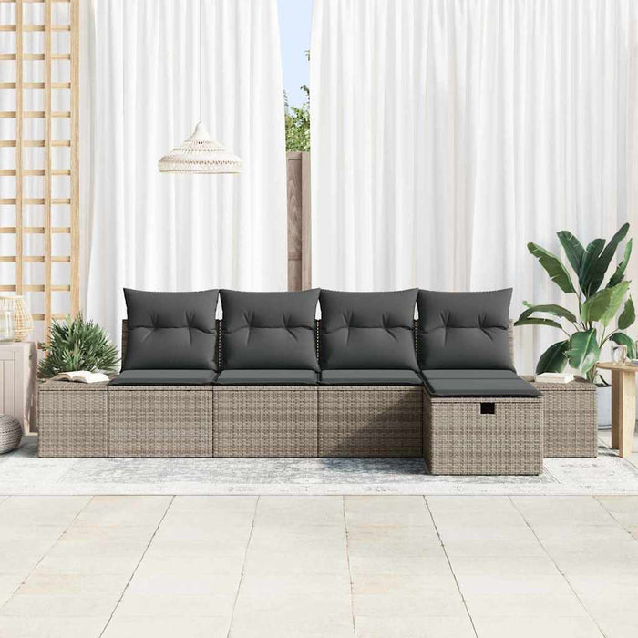Set de canapele pentru grădină 5 pcs Gri 55 x 62 x 69 cm - WALTI WALTI