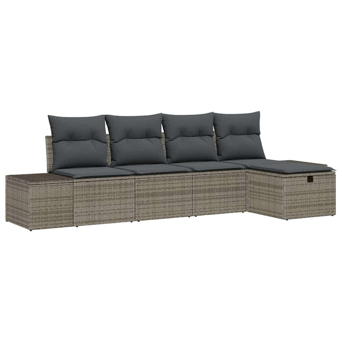 Set de canapele pentru grădină 5 pcs Gri 55 x 62 x 69 cm - WALTI WALTI