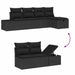 Set de canapele pentru grădină 5 pcs Negru 55 x 62 x 69 cm - WALTI WALTI