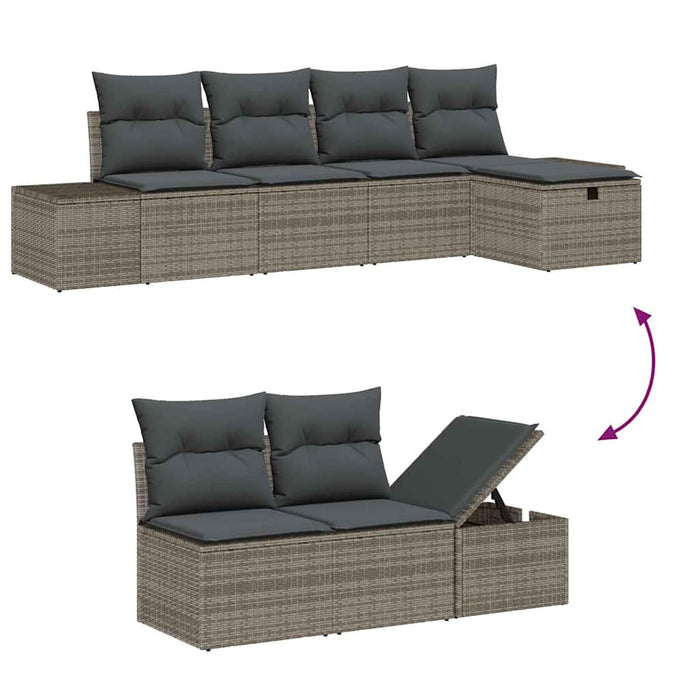 Set de canapele pentru grădină 6 pcs Gri 55 x 62 x 69 cm - WALTI WALTI