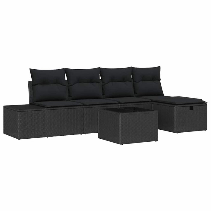 Set de canapele pentru grădină 6 pcs Negru 55 x 62 x 69 cm - WALTI WALTI