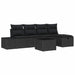 Set de canapele pentru grădină 6 pcs Negru 55 x 62 x 69 cm - WALTI WALTI