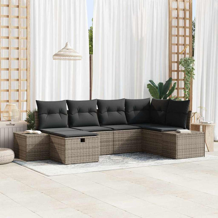 Set de canapele pentru grădină 6 pcs Gri 55 x 62 x 69 cm - WALTI WALTI