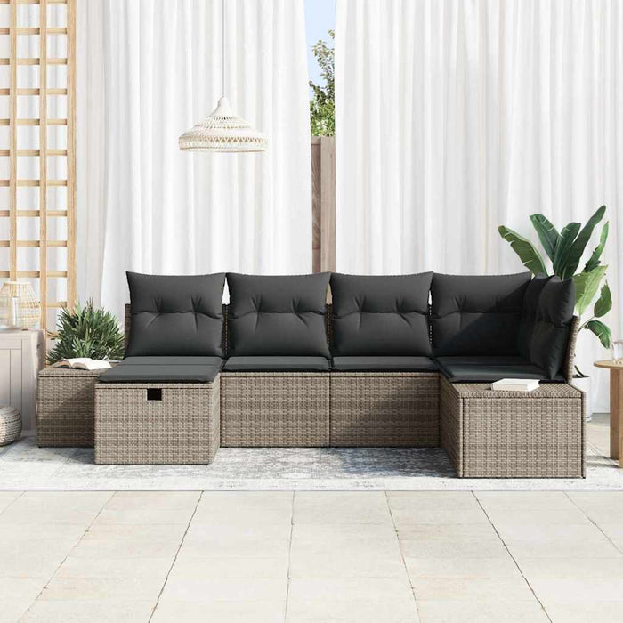 Set de canapele pentru grădină 6 pcs Gri 55 x 62 x 69 cm - WALTI WALTI