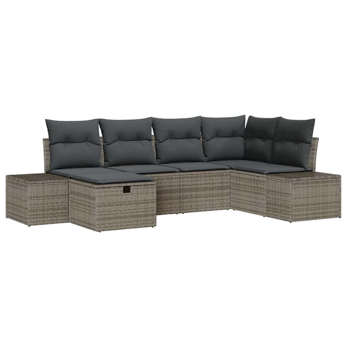 Set de canapele pentru grădină 6 pcs Gri 55 x 62 x 69 cm - WALTI WALTI