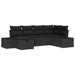 Set de canapele pentru grădină 6 pcs Negru 55 x 62 x 69 cm - WALTI WALTI