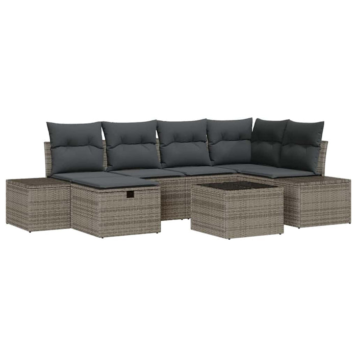 Set de canapele pentru grădină 7 pcs Gri 55 x 62 x 69 cm - WALTI WALTI