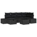 Set de canapele pentru grădină 7 pcs Negru 55 x 62 x 69 cm - WALTI WALTI