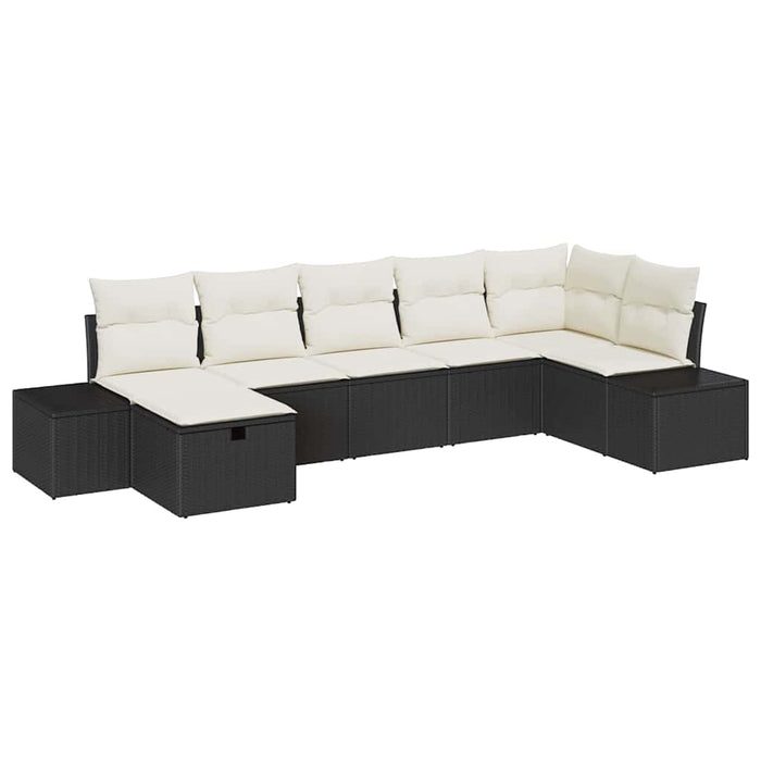 Set de canapele pentru grădină 7 pcs Negru 55 x 62 x 69 cm - WALTI WALTI
