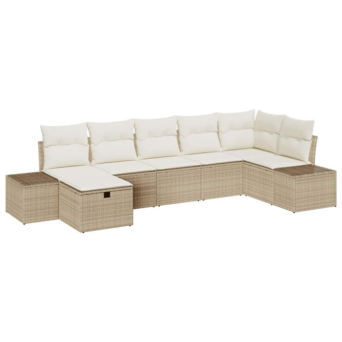 Set de canapele pentru grădină 7 pcs Bej 55 x 62 x 69 cm - WALTI WALTI