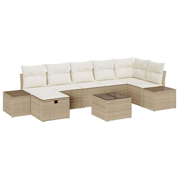Set de canapele pentru grădină 8 pcs Bej 55 x 62 x 69 cm - WALTI WALTI