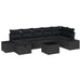 Set de canapele pentru grădină 8 pcs Negru 55 x 62 x 69 cm - WALTI WALTI