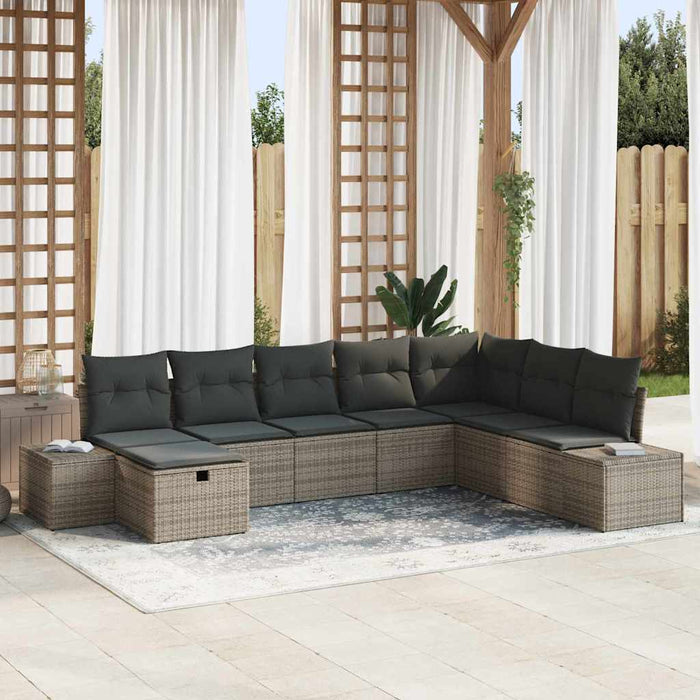 Set de canapele pentru grădină 8 pcs Gri 55 x 62 x 69 cm - WALTI WALTI