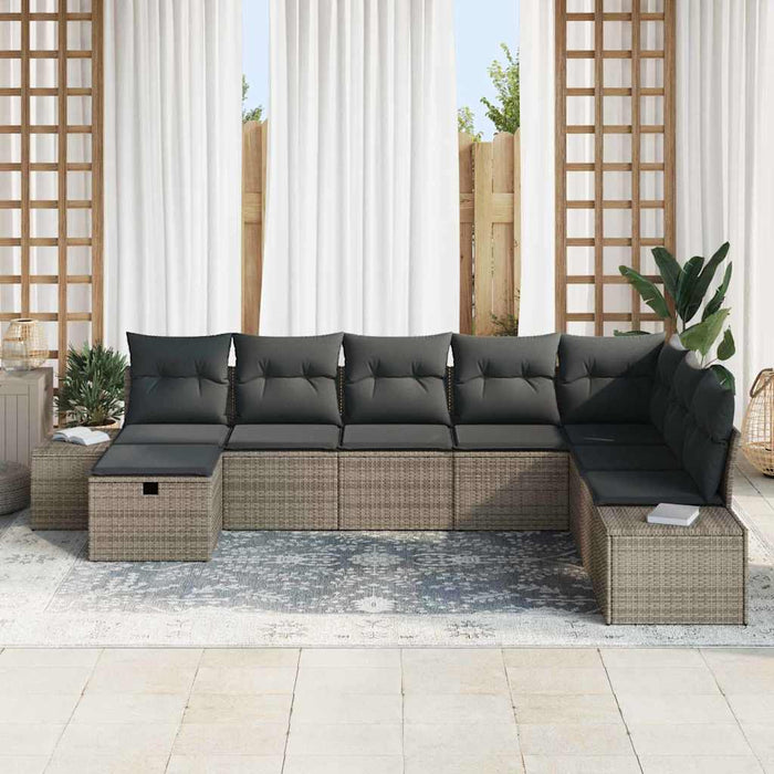 Set de canapele pentru grădină 8 pcs Gri 55 x 62 x 69 cm - WALTI WALTI