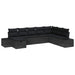 Set de canapele pentru grădină 8 pcs Negru 55 x 62 x 69 cm - WALTI WALTI
