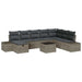 Set de canapele pentru grădină 9 pcs Gri 55 x 62 x 69 cm - WALTI WALTI