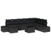 Set de canapele pentru grădină 9 pcs Negru 55 x 62 x 69 cm - WALTI WALTI