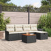 Set de canapele pentru grădină cu pernă 6 pcs Negru Rattan poli - WALTI WALTI