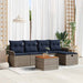 Set de canapele pentru grădină cu pernă 6 pcs Gri Rattan poli - WALTI WALTI