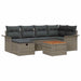 Set de canapele pentru grădină cu pernă 7 pcs Gri Rattan poli - WALTI WALTI