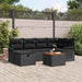 Set de canapele pentru grădină cu pernă 7 pcs Negru Rattan poli - WALTI WALTI