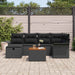 Set de canapele pentru grădină cu pernă 7 pcs Negru Rattan poli - WALTI WALTI