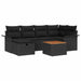 Set de canapele pentru grădină cu pernă 7 pcs Negru Rattan poli - WALTI WALTI