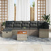 Set de canapele pentru grădină cu pernă 8 pcs Gri Rattan poli - WALTI WALTI