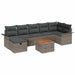 Set de canapele pentru grădină cu pernă 8 pcs Gri Rattan poli - WALTI WALTI