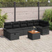 Set de canapele pentru grădină cu pernă 8 pcs Negru Rattan poli - WALTI WALTI
