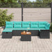 Set de canapele pentru grădină cu pernă 8 pcs Negru Rattan poli - WALTI WALTI