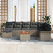Set de canapele pentru grădină cu pernă 9 pcs Gri Rattan poli - WALTI WALTI