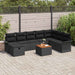 Set de canapele pentru grădină cu pernă 9 pcs Negru Rattan poli - WALTI WALTI