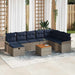 Set de canapele pentru grădină cu pernă 9 pcs Gri Rattan poli - WALTI WALTI