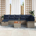 Set de canapele pentru grădină cu pernă 9 pcs Gri Rattan poli - WALTI WALTI