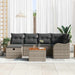Set de canapele pentru grădină cu pernă 7 pcs Gri Rattan poli - WALTI WALTI