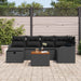Set de canapele pentru grădină cu pernă 7 pcs Negru Rattan poli - WALTI WALTI