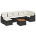 Set de canapele pentru grădină cu pernă 8 pcs Negru Rattan poli - WALTI WALTI