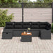 Set de canapele pentru grădină cu pernă 8 pcs Negru Rattan poli - WALTI WALTI