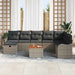 Set de canapele pentru grădină cu pernă 9 pcs Gri Rattan poli - WALTI WALTI