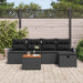 Set de canapele pentru grădină cu pernă 6 pcs Negru Rattan poli - WALTI WALTI