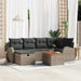 Set de canapele pentru grădină cu pernă 7 pcs Gri Rattan poli - WALTI WALTI