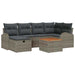 Set de canapele pentru grădină cu pernă 7 pcs Gri Rattan poli - WALTI WALTI