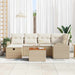 Set de canapele pentru grădină cu pernă 7 pcs Bej Rattan poli - WALTI WALTI