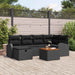 Set de canapele pentru grădină cu pernă 7 pcs Negru Rattan poli - WALTI WALTI