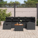 Set de canapele pentru grădină cu pernă 7 pcs Negru Rattan poli - WALTI WALTI