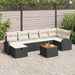 Set de canapele pentru grădină cu pernă 8 pcs Negru Rattan poli - WALTI WALTI