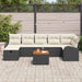 Set de canapele pentru grădină cu pernă 8 pcs Negru Rattan poli - WALTI WALTI