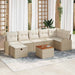 Set de canapele pentru grădină cu pernă 8 pcs Bej Rattan poli - WALTI WALTI